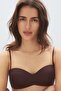 Padded microfibre bandeau bra - 3