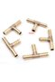5 Brass Hose Fittings, 10mm - Tee-T - Fuel/Air Hose Fittings - T-Connectors - 2