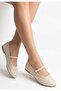 Tuwe Beige Tulle Ballerina Shoes - 3
