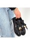 Riaf Black Leather Lace-Up Sports Shoes - 4