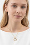 Moon Star Model Zircon Stone Gold Color Stainless Steel Women's Necklace - 2