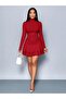 Women's Long Sleeve Turtleneck Mini Ruffle Sandy Dress - 3
