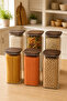 Vacuum Borosilicate Glass Food Storage Container with Acacia Lid 2000 ml * 8461-1
