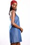 Blue Strappy Tencel Dress 00823 - 5