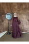 Fairy Spanish Sleeves, Draped Bust, Waist Detail, Chiffon Hijab Evening Dress