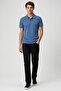 Men Classic Fit Plain Short Sleeve Polo Shirt, Slate Blue - 4