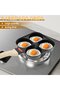 4-Hole Pancake Pan - Non-Stick Pancake Pan - Egg Pan - Omelet Pan - Mirror Egg Shape - Suitable for Induction and Gas Stove - Breakfast Pan (Black) - 3