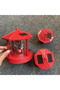 Outdoor Solar Rotating Lighthouse LED Waterproof Garden Street Light Lawns Patios Terraces 10x10x11.5cm Red - 5