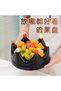 Light Luxury Crown Fruit Plate with 20pcs Disposable Forks, Modern Simple Plastic Snack Candy Storage Tray, High‑End Home Living Room Coffee Table Decoration - 2