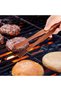 1-Piece Long Wooden BBQ Grilling Tongs, Eco-Friendly Bamboo Serving Toast Tongs Reusable Food Clamps for Home Kitchen - 3