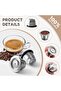 Refillable capsules for Nespresso, reusable in stainless steel coffee capsules, suitable for coffee machines. - 4