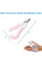 Cat nail clippers with round holes, stainless steel, small blind-access pet nail clippers. - 3
