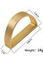 10-Pack - 4.8 x 3.4 cm Gold Semi-Circular Metal Napkin Rings for Dinner Parties & Tables - 2