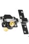 Double-lock door lock (50mm tongue travel), made of stainless steel, can be locked from the sides and back, suitable for patios.