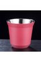 Stainless Steel Coffee Cup Espresso Mugs Double Thermally Insulated Capsule Fuchsia - 2