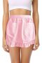 Double-waist apron, ruffled kitchen apron, durable maid apron - pink - 2