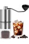 Manual Hand-Crank Coffee Bean Grinder with Ceramic Burrs (5 settings).