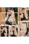 Women's Blonde Wig/Long Curly Wig, Women's Wig, Wavy Wig with Bangs, Natural Synthetic Hair with Dark Roots, For Everyday Wear and Party Cosplay, 66cm - 5
