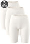 Women's 3-Pack Cotton Lycra Knee-Length Leggings 4247