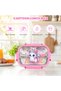 Cute Flower Cat Kids 304 Stainless Steel Lunch Box 550ml, 3‑Compartment Removable Microwave‑Safe Inner Tray, Leak‑Proof Portable Food Container for Girls School Picnic Outdoor - 2