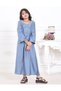 Girls Grey Embroidered A-Line Jalabiya - 4