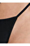 Black V Neck Lace Fitted Slip with Brief - 5
