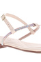 Solid Flat Sandals - 4
