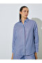 Blue Striped Long-Sleeve Oversized Shirt - 2