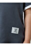Boys Charcoal Waffle Knit T-Shirt and Shorts Set - 3