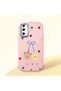 Samsung Galaxy S20 Fe Compatible Case Camera Protector Pink Silicone Couple Phone Case Bear Patterned