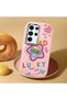 Samsung Galaxy S23 Ultra Compatible Case Camera Protector Pink Silicone Couple Phone Case Heart Pattern - 2
