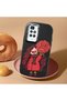 Redmi 10 Compatible Case Camera Protective Black Silicone Couple Phone Case Girl Patterned - 2