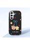 Samsung Galaxy S24 Fe Compatible Case Camera Protector Black Silicone Couple Phone Case Bear Pattern
