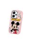 Redmi Note 13 Pro Plus 5g Compatible Case Camera Protector Pink Silicone Couple Phone Case with Character Pattern - 3