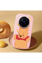 Vivo X200 Pro Compatible Case Camera Protective Pink Silicone Couple Phone Case Bear Patterned - 2