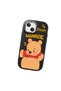iPhone 13 Compatible Case Camera Protector Black Silicone Couple Phone Case with Bear Pattern - 3