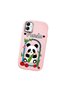 Samsung Galaxy A04E Compatible Case Camera Protector Pink Silicone Couple Phone Case Panda Pattern - 3