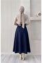 Women's Black High-Waist Elasticated Scuba Crepe Stretch Fabric Long Flared Skirt (Introductory Price) - 7