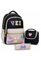 School Bag Set of 3 Imported Luxury School Bag Complete with Lining Waterproof Bag+Lunch Bag+Pen Holder Embroidered Print - 6
