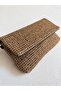 Simple Model Clutch Bag, Portfolio Bag, Handbag Straw Broken Glass Black - 3