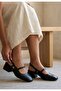 Liva Black Leather Heeled Shoes - 2
