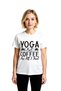 Women's Yoga Coffee Printed Short Sleeve T-Shirt 100% Cotton Relaxed Fit Casual Comfort Modern Stylish Elegant