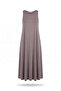 Mink Brown Zero-Sleeve Bell-Skirt Modal Dress - 2
