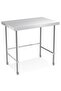 Stainless Steel Work Table 36x24 Inch - Commercial Kitchen Prep Table with Open Shelf Base, Restaurant Grade Metal Counter for Food Preparation & Workstation