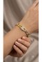 Gold Color Colorful Enamel Zircon Stone Thick Chain Steel Bracelet – Women's Bracelet