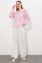 Women's Baby Collar Shirt Blouse 993 - Pink - 2