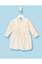 Infant Girls Beige Printed 2 Piece Dress Set