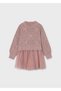 Girl's Tulle Dress with Bow and Sweater Set 4927