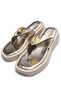 Gny Women's Gold Flip-Flops with Padded Sole, Casual Slippers, Comfortable Summer Slippers - 2