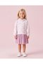 Girls Ivory And Lilac Hooded Dress